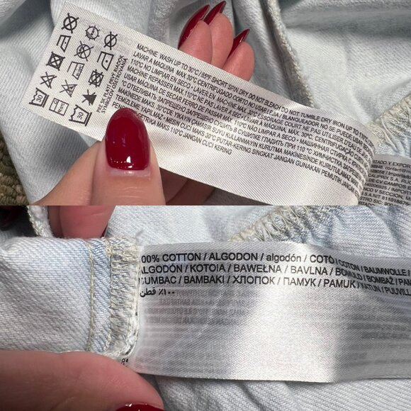 NWT Mango Denim Blouse Top Ruffle Trim Girls Size 13-14 Tween Kids Brand New - Picture 4 of 4